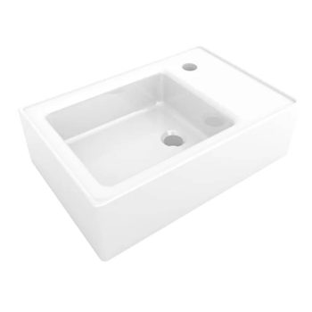 Dolap Uyumlu Tezgah Üstü Seramik Lavabo - Banyo Sense 45x30cm - Karen - Beyaz