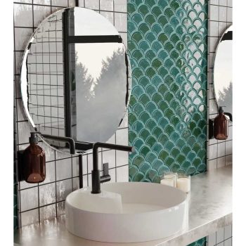 Tezgah Üstü Çanak Yuvarlak Lavabo Banyo - Motion 45cm - Karen - Beyaz