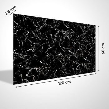 Black White Mermer Desenli Pvc Duvar Paneli 60x120cm