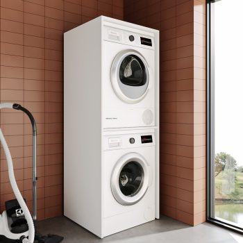 Çamaşır ve Kurutma Makinesi Dolabı - Lina - Beyaz