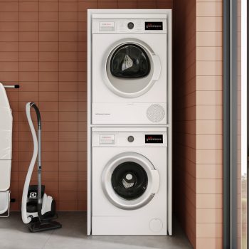 Çamaşır ve Kurutma Makinesi Dolabı - Lina - Beyaz