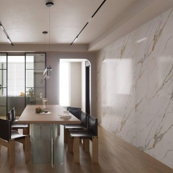 Carrara Gold Mermer Desenli Pvc Duvar Paneli 122x244cm