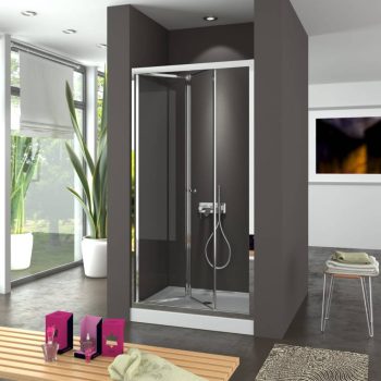 Duşakabin Katlanır Kabin Parlak Profil Temperli 5mm Şeffaf Cam 70-100cm H:190cm