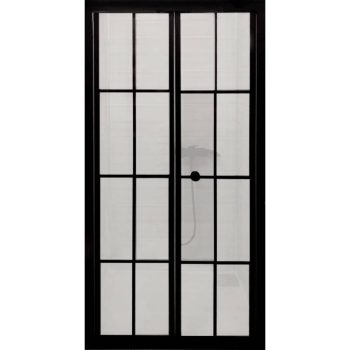 Duşakabin Katlanır Kabin Siyah Profil Temperli 5mm Karolaj 70-100cm H:190cm