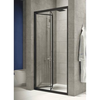 Duşakabin Katlanır Kabin Siyah Profil Temperli 5mm Şeffaf Cam 70-100cm H:190cm