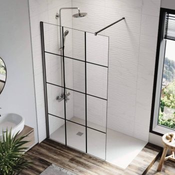 Duşakabin Yan Pano Parlak Profil Temperli 5mm Karolaj 51-60cm H:190cm