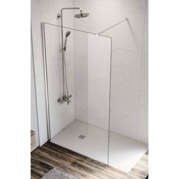 Duşakabin Yan Pano Parlak Profil Temperli 5mm Şeffaf Cam 41-50cm H:190cm