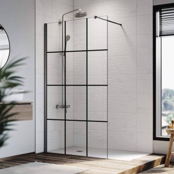 Duşakabin Yan Pano Siyah Profil Temperli 5mm Karolaj 71-80cm H:190cm