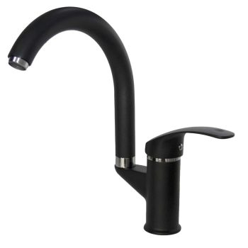 MİX KUĞU LAVABO BATARYA TUNA (KROM-SİYAH)