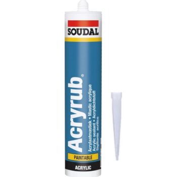 Soudal Acryrub Silikonize Mastik 500 gr Beyaz