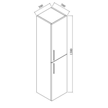 Banyo Dolabı Lavabolu 2’li Set – Elora – 100cm – Meşe