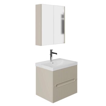 Banyo Dolabı Lavabolu 2’li Set – Siena – 60cm – Mebran – Alman Kaşmir