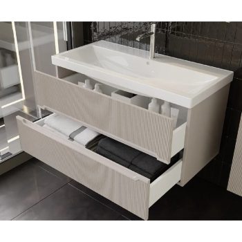 Banyo Dolabı Lavabolu 2’li Set – Siena – 80cm – Mebran – Alman Kaşmir