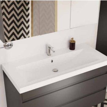 Banyo Dolabı Lavabolu 2’li Set – Armonia – 100cm – Mebran – Antrasit