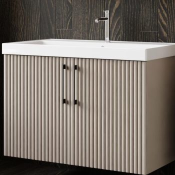 Banyo Dolabı Lavabolu 2’li Set – Rivano – 80cm – Mebran – Alman Kahve