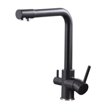 Arıtmalı Mutfak Bataryası - 3 Yollu - Siyah