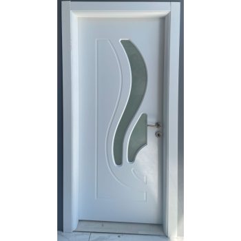 PVC Kapı Camlı - Beyaz - 1090B-C