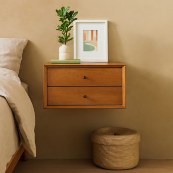 Duvara Monte Ahşap Komodin – Nuvra – 45cm